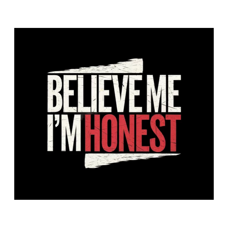 Minimalist Honest Typography in Red and White Tapestry