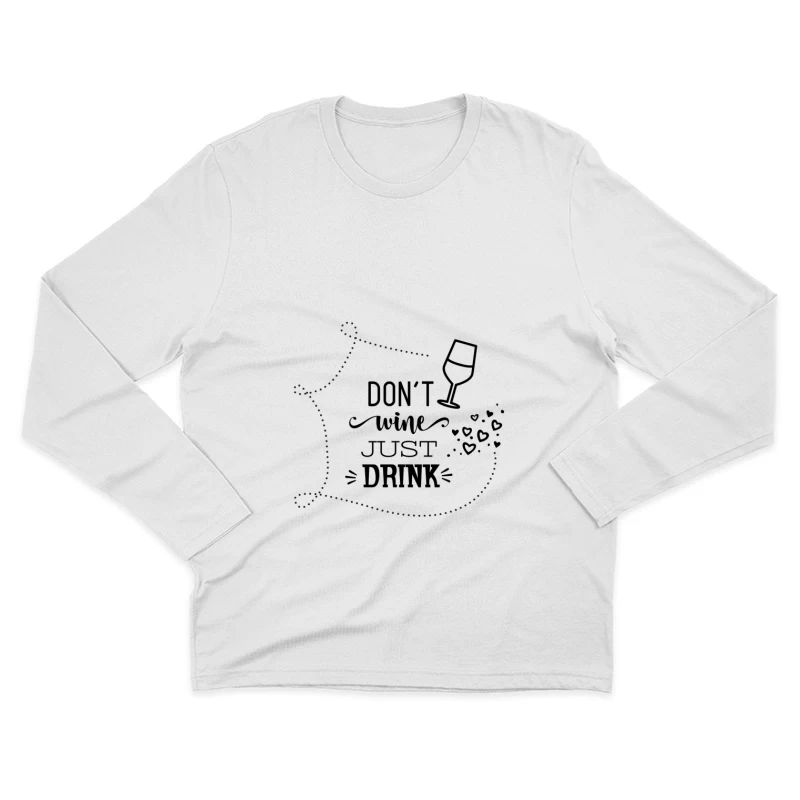 Silhouette d'un chien en pointillés Homme Manches Longues T-Shirt
