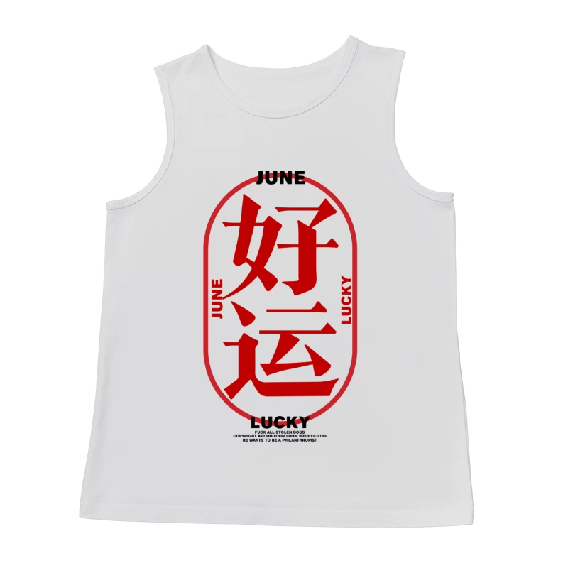 Chinesisches Glückszeichen-Design Herren Tanktops