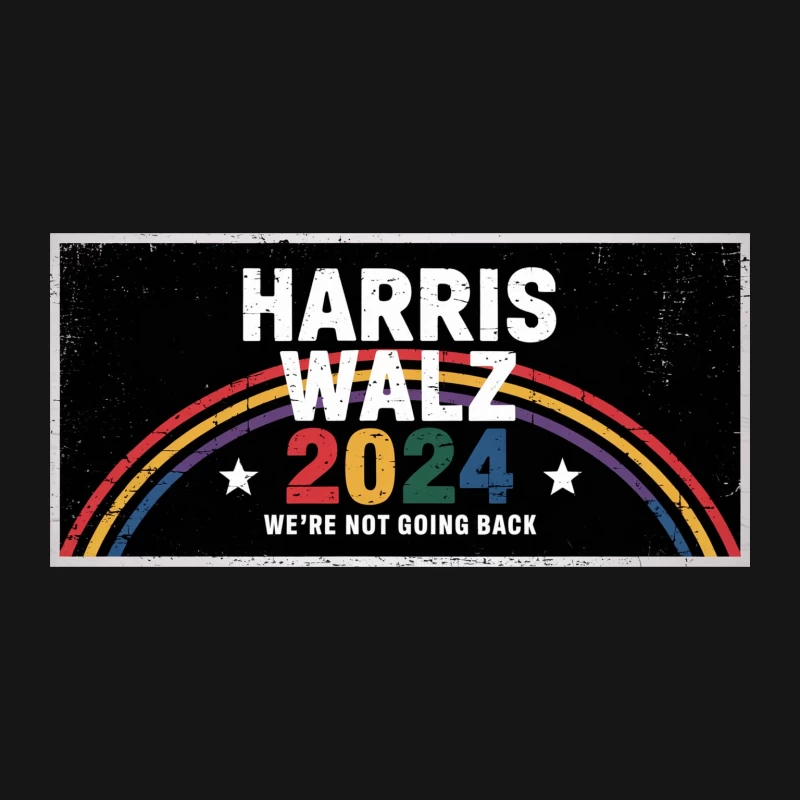 Harris Walz 2024 Rainbow Campaign Slogan Desk Mat