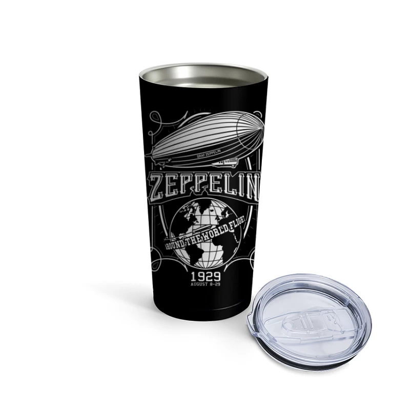 Vintage 1929 Zeppelin Airship Concert Promotional Design Travel Mug