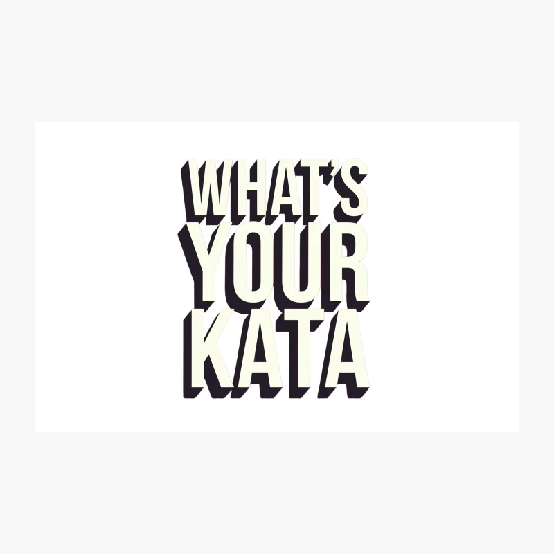 Typography Question: What's Your Kata in Black and White Design Travel Mug