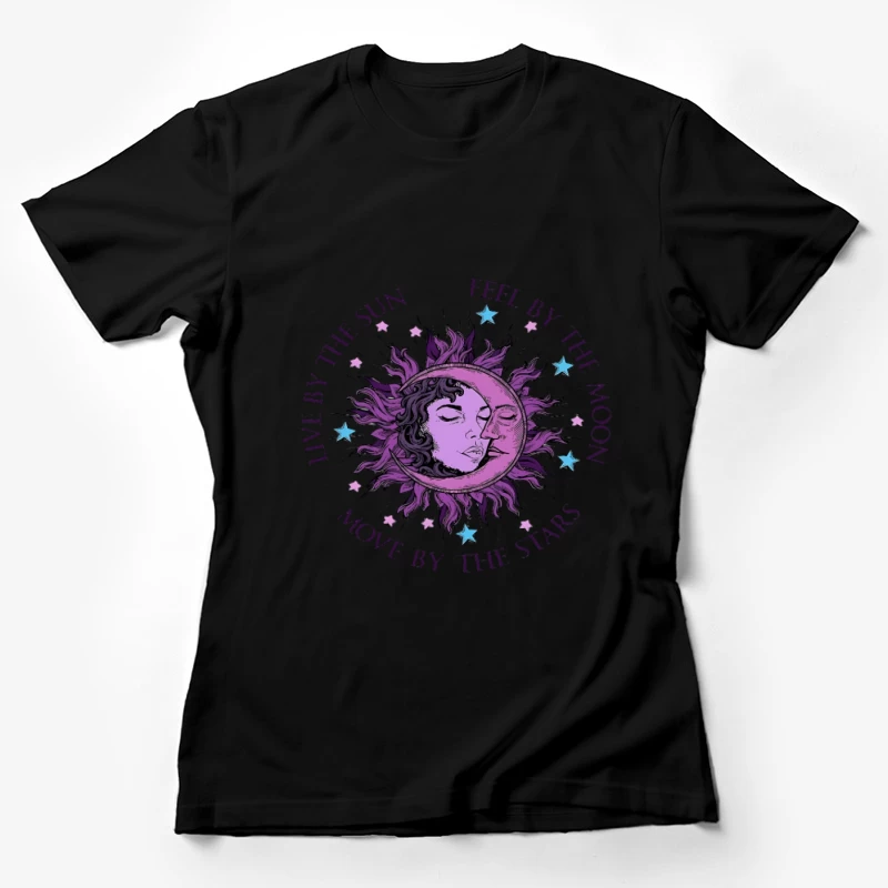 Vivi per il sole, senti con la luna Maglietta Donna
