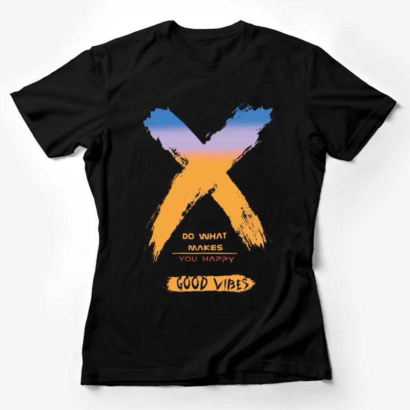 Glückliches Leben mit positiver Einstellung Damen T-Shirt