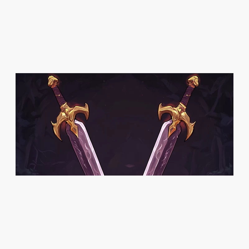 Mystical Dual Swords with Ornate Golden Hilts Coffee Mug