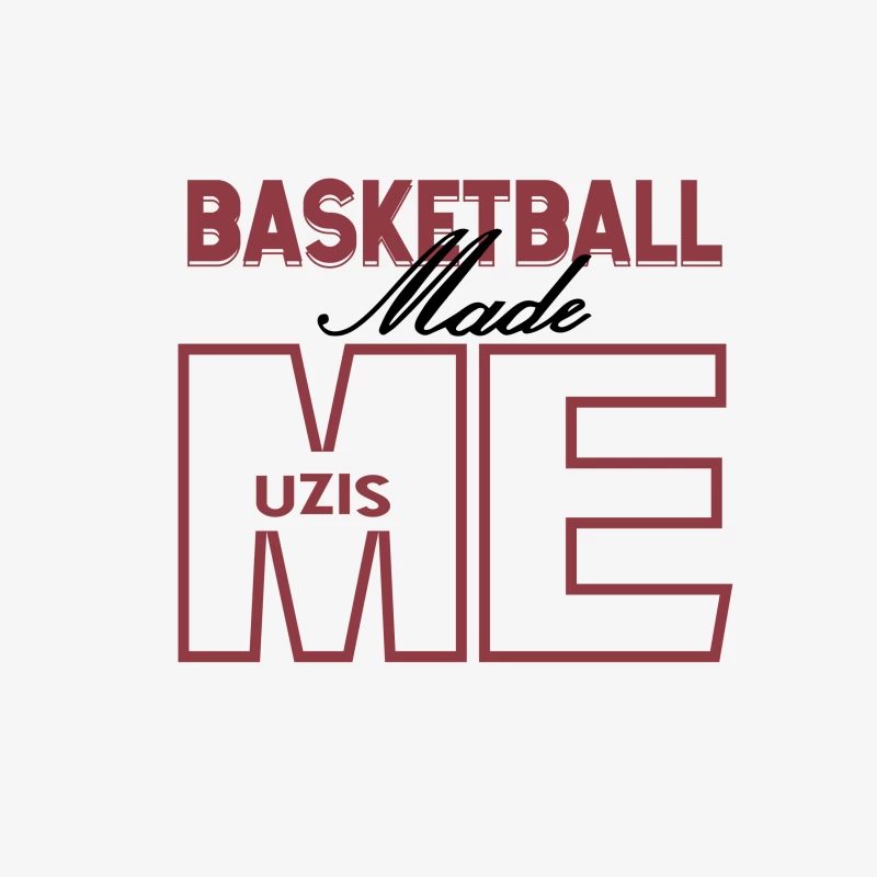 Basketball Me Uzis Design Herren Pullover Sweatshirt