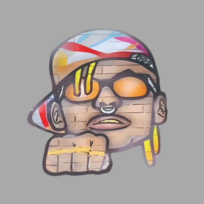 Art graffiti avec bandana et lunettes de soleil Homme Sweat à capuche