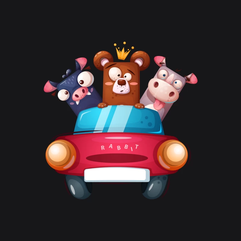 Animaux mignons dans une voiture Homme Sweat à capuche