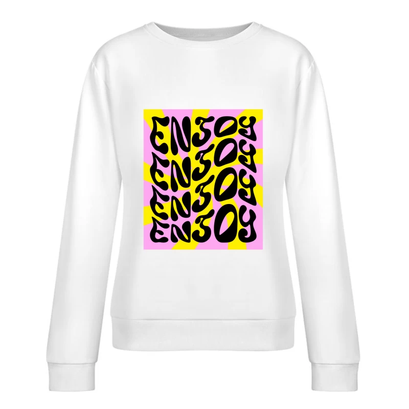 Psychedelisches Genießendes Design Damen Pullover Sweatshirt