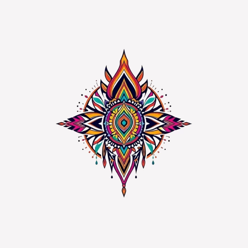 Vibrant Mandala Design Male T-Shirt