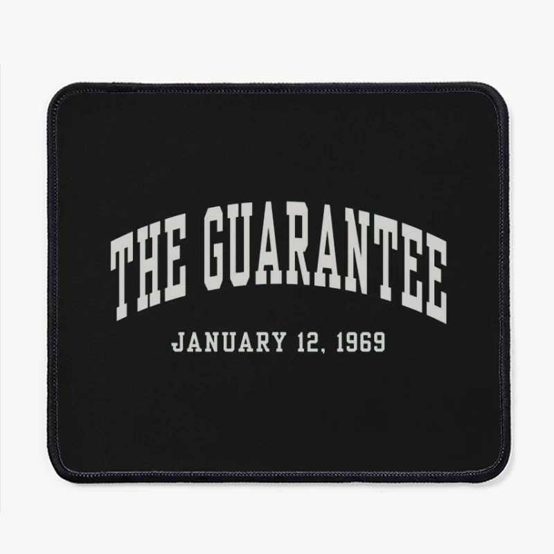 The Guarantee - Vintage Typography from January 12, 1969 Mouse Pad