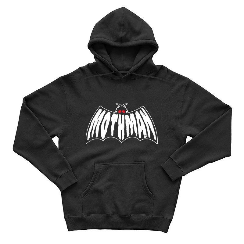 Minimalist White Bat with Red Eyes Male Pullover Hoodie