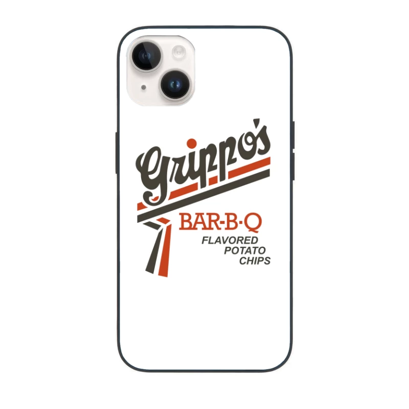 Vintage Grippo's BBQ Potato Chips Logo Design iPhone Case