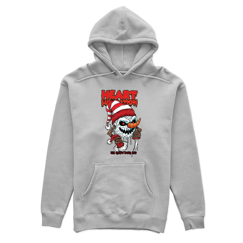 Horror Christmas Snowman with Krampus Theme Female Pullover Hoodie