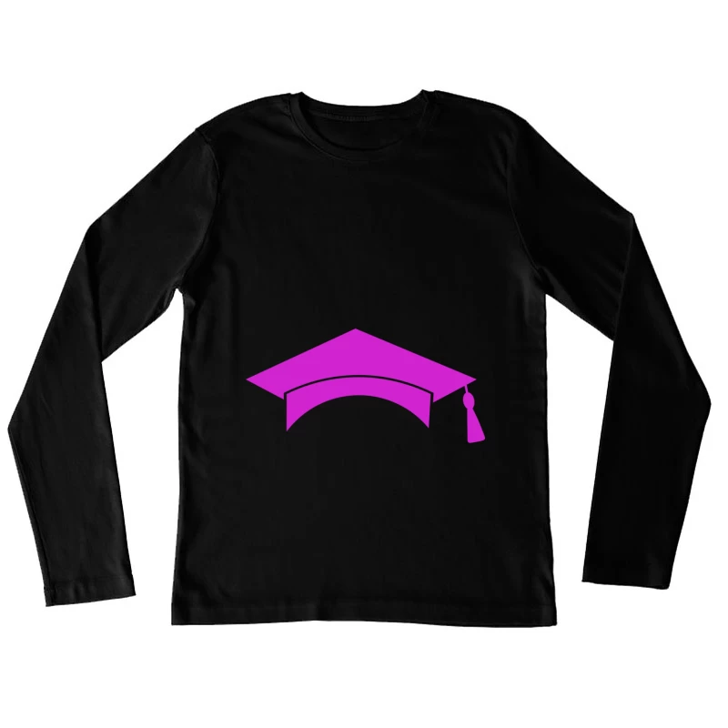 Chapeau de diplômé rose Femme Manches Longues T-Shirt
