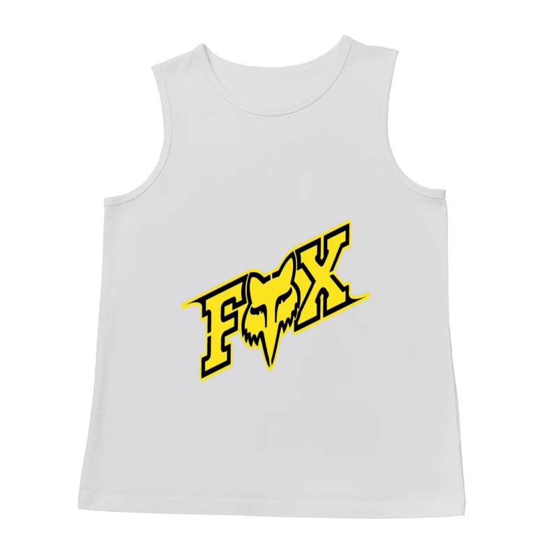 Fox Racing Yellow and Black Sports Brand Logo Male Tank Top