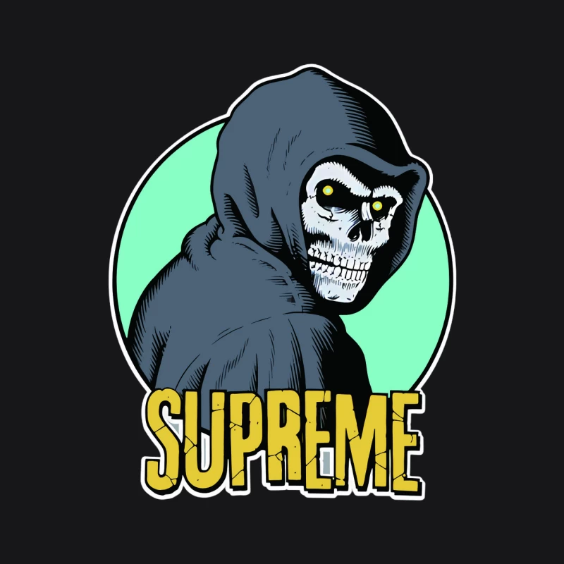 Gruseliges Skelett mit Supreme-Schriftzug Herren Pullover Hoodie