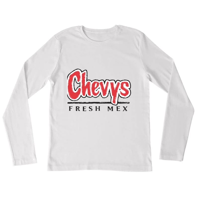 Chevys Fresh Mex Restaurant Logo Design Female Long Sleeve T-Shirt