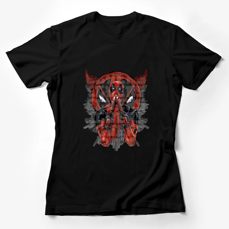 Deadpool Kunstdesign mit Pistolen Damen T-Shirt