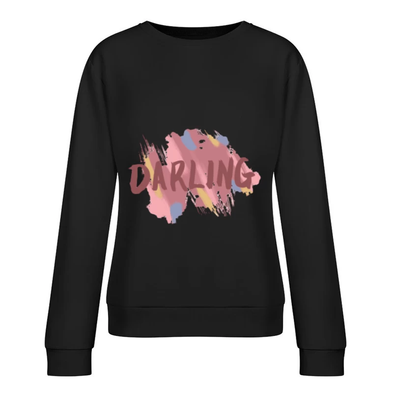 Darling Aquarell Design Damen Pullover Sweatshirt