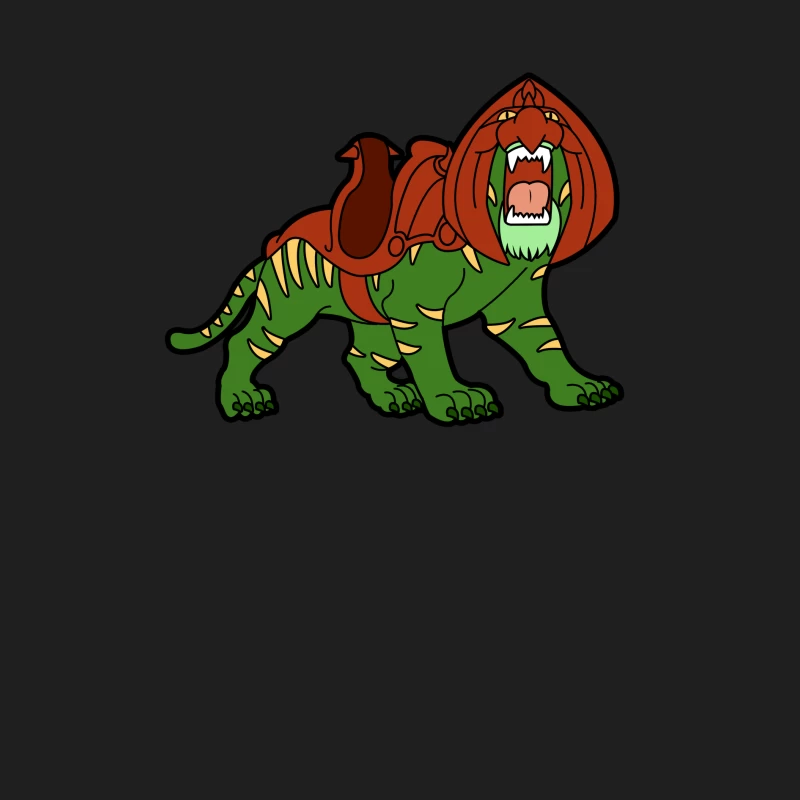 Battle-Ready Armored Fantasy Beast Cat Male Tank Top