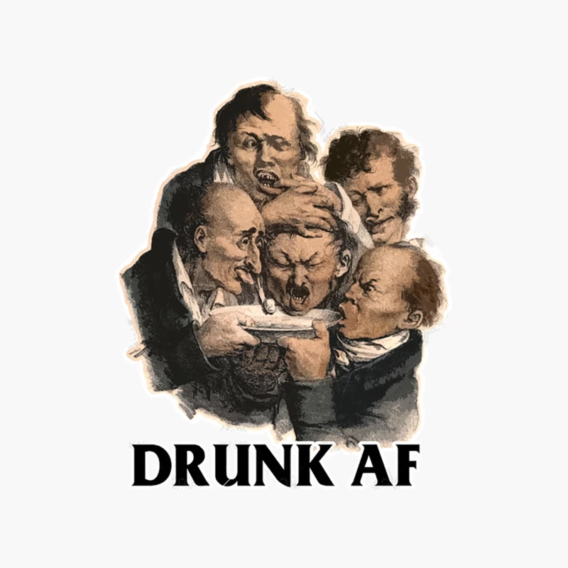 DRUNK AF Vintage Funny DrinkingDrunkBooze Design Tee Cotton Tote Bag