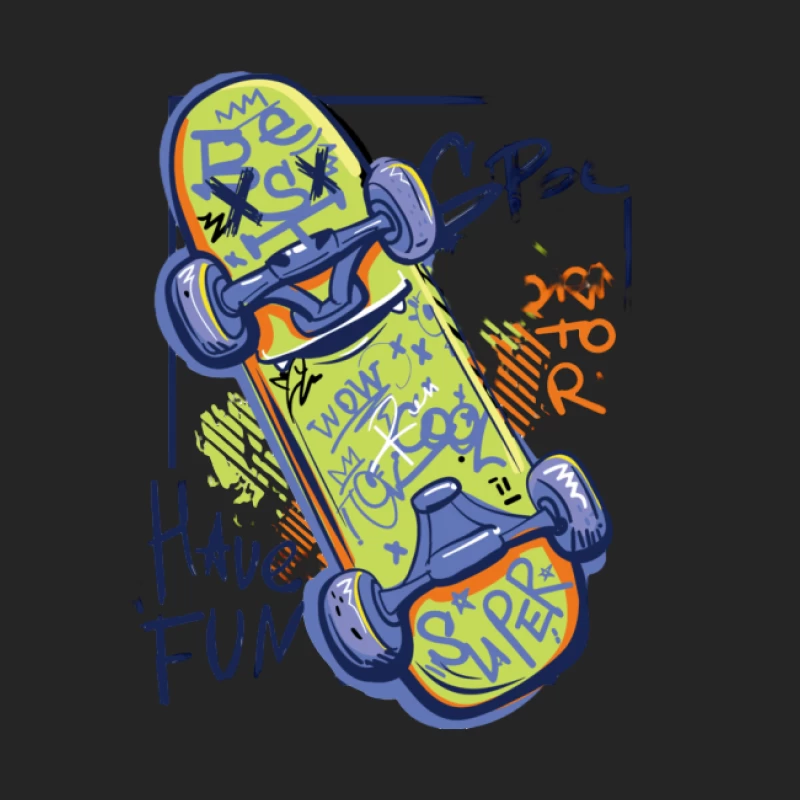 Funky Skateboard Design Herren Pullover Sweatshirt
