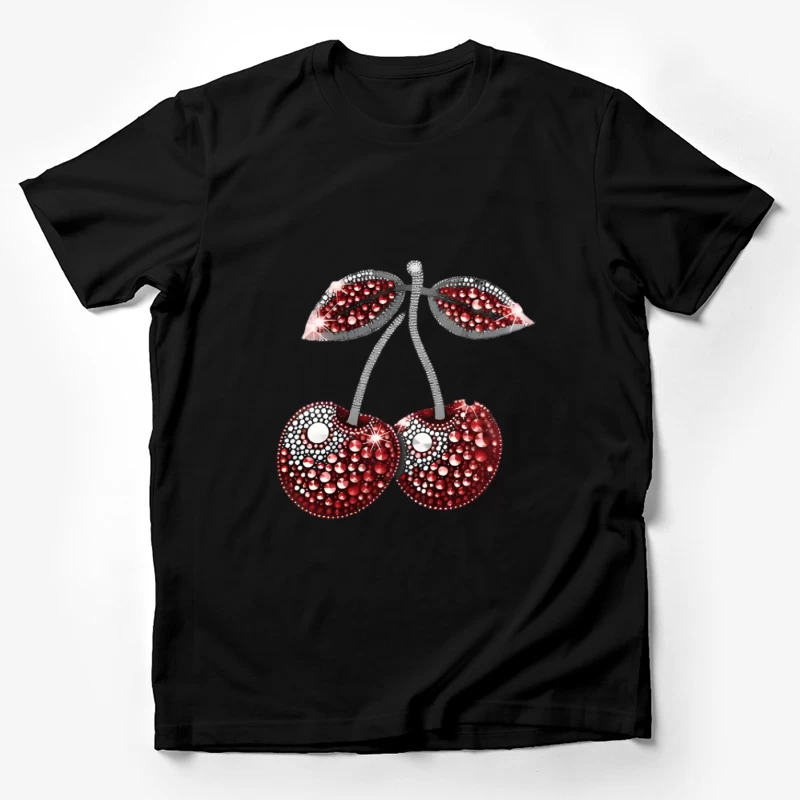 Funkelndes Kirschen-Design mit Juwelen Herren T-Shirt