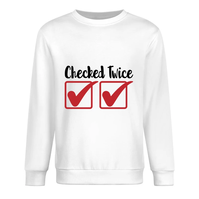 Deux cases cochées rouges Homme Sweat-shirt à enfiler