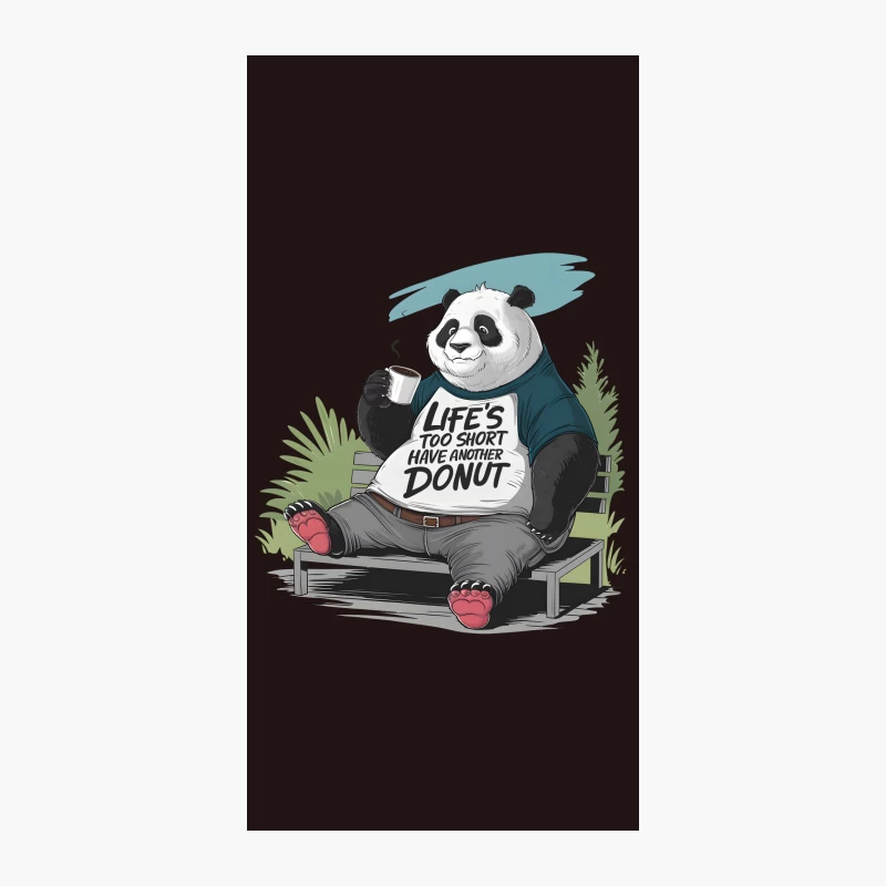 Relaxed Panda's Humorous Life Motto iPhone Case