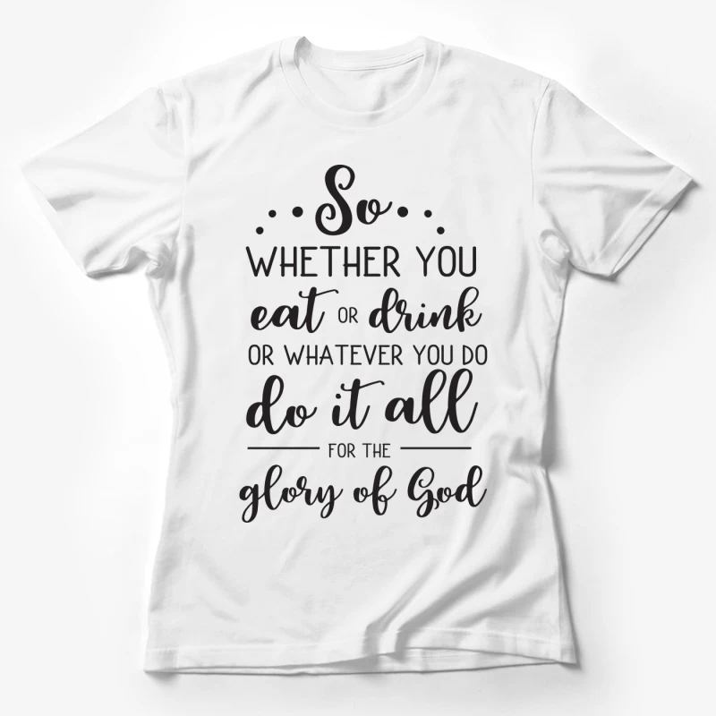 Inspiration durch Glauben und Gottes Ehre Damen T-Shirt