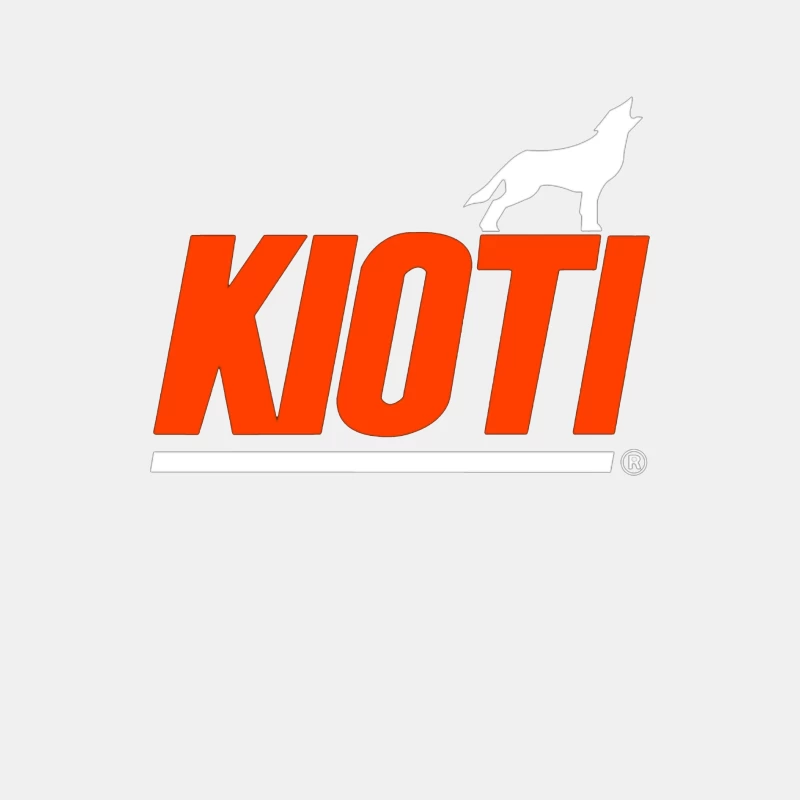 Kioti Farm Equipment Brand Logo with Wolf Silhouette Male Tank Top