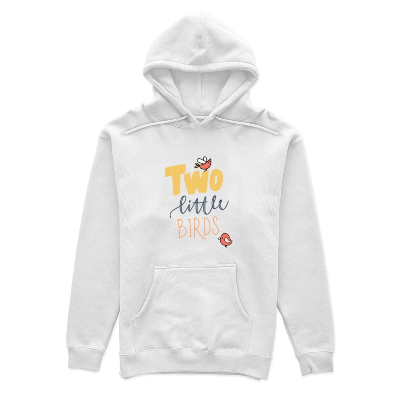 Deux petits oiseaux colorés Femme Sweat à capuche