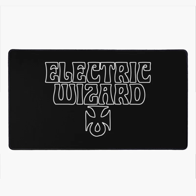 Electric Wizard Doom Metal Band Logo with Iron Cross Desk Mat