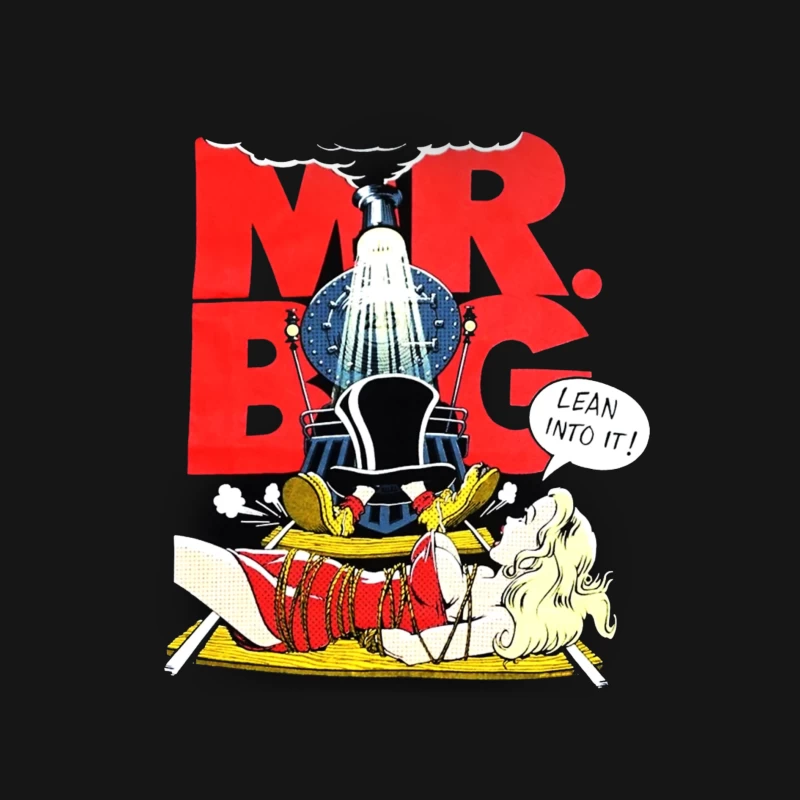 Vintage "Mr. Big" Bathroom Advertisement with Comic-Style Shower Illustration Male Long Sleeve T-Shirt