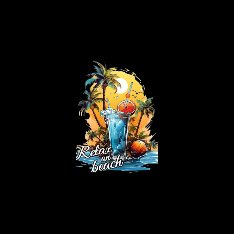 Beach Relaxation Cocktail Travel Mug