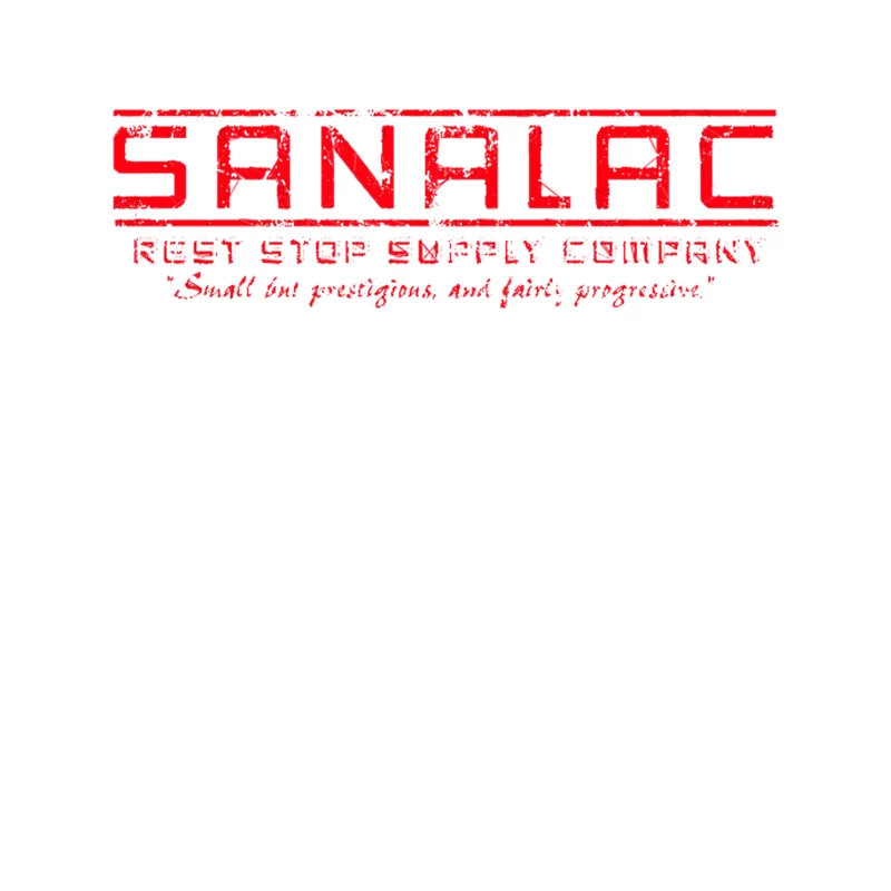 Vintage Red Stamp Logo for Sanalac Rest Stop Supply Company Tapestry