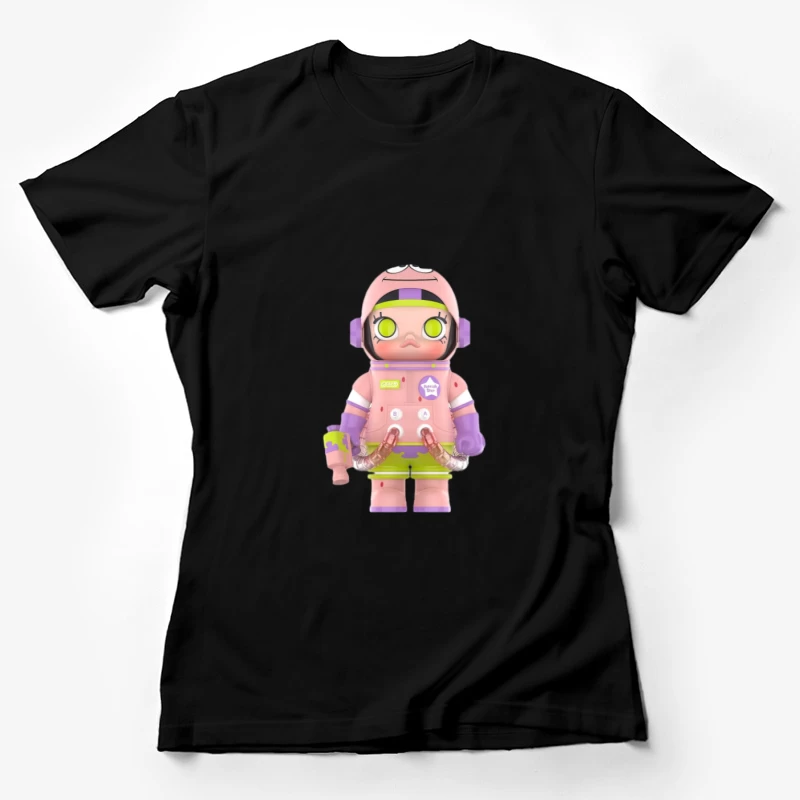 Roboterfigur im bunten Raumanzug Damen T-Shirt