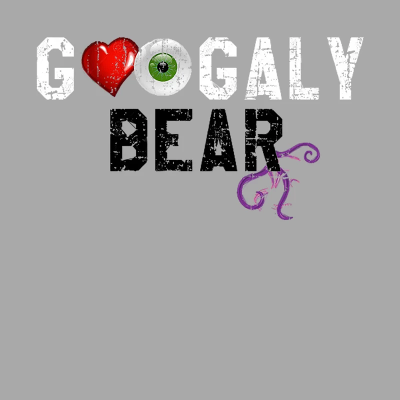 Googaly Bear distressed Female Pullover Hoodie