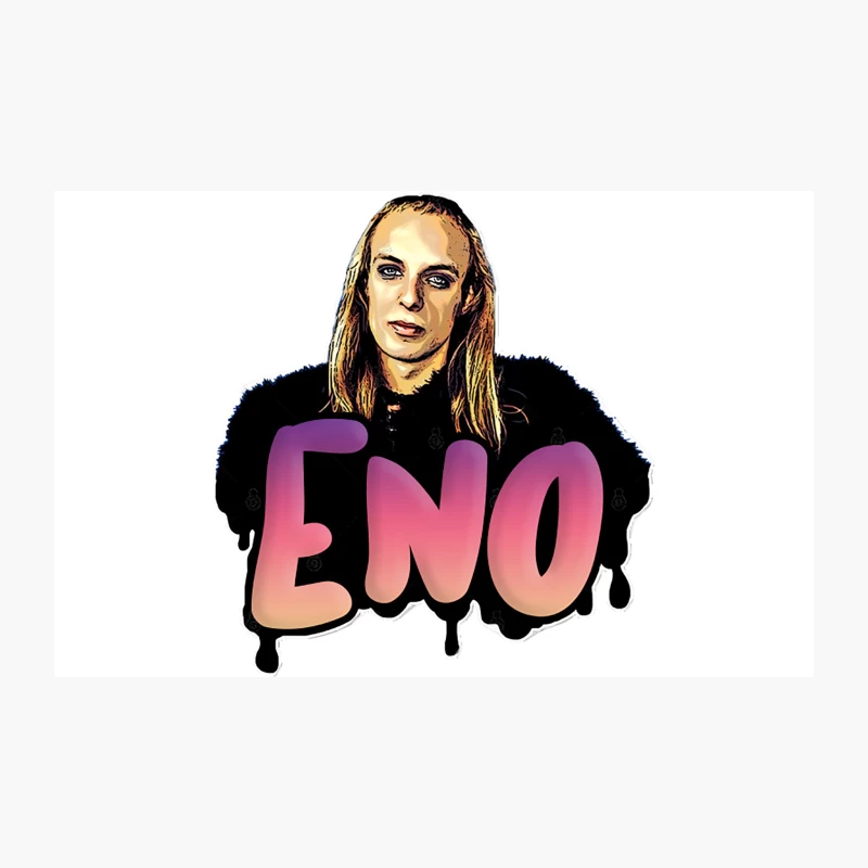 Brian Eno RetroGlam Graphic Typography Design Travel Mug