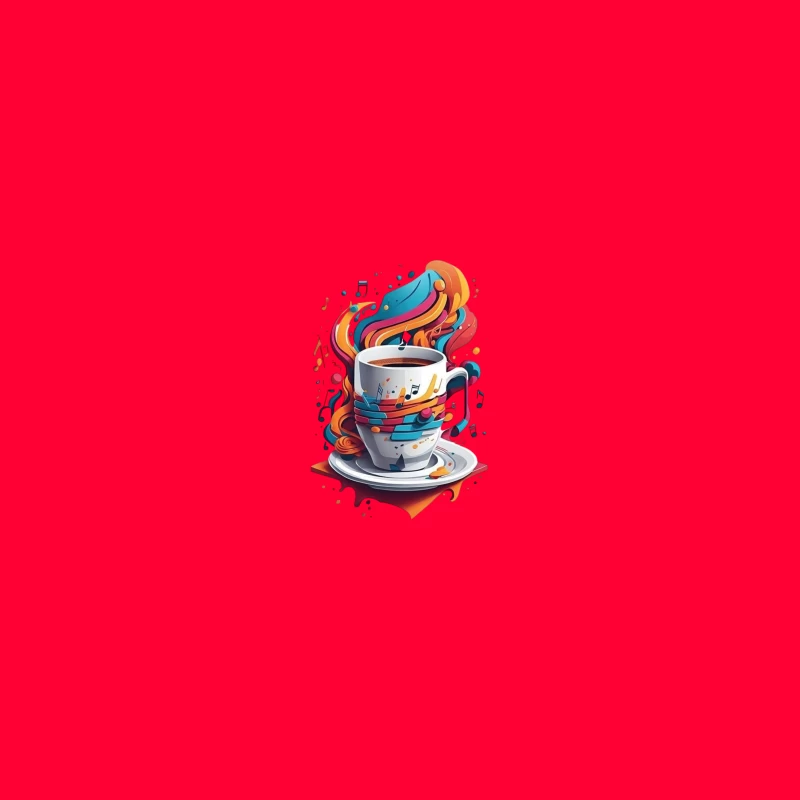 Colorful Coffee Cup with Musical Notes Coffee Mug