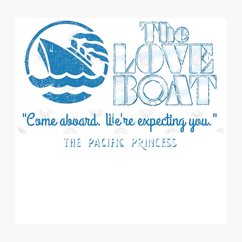 The Love Boat, distressed Throw Pillow