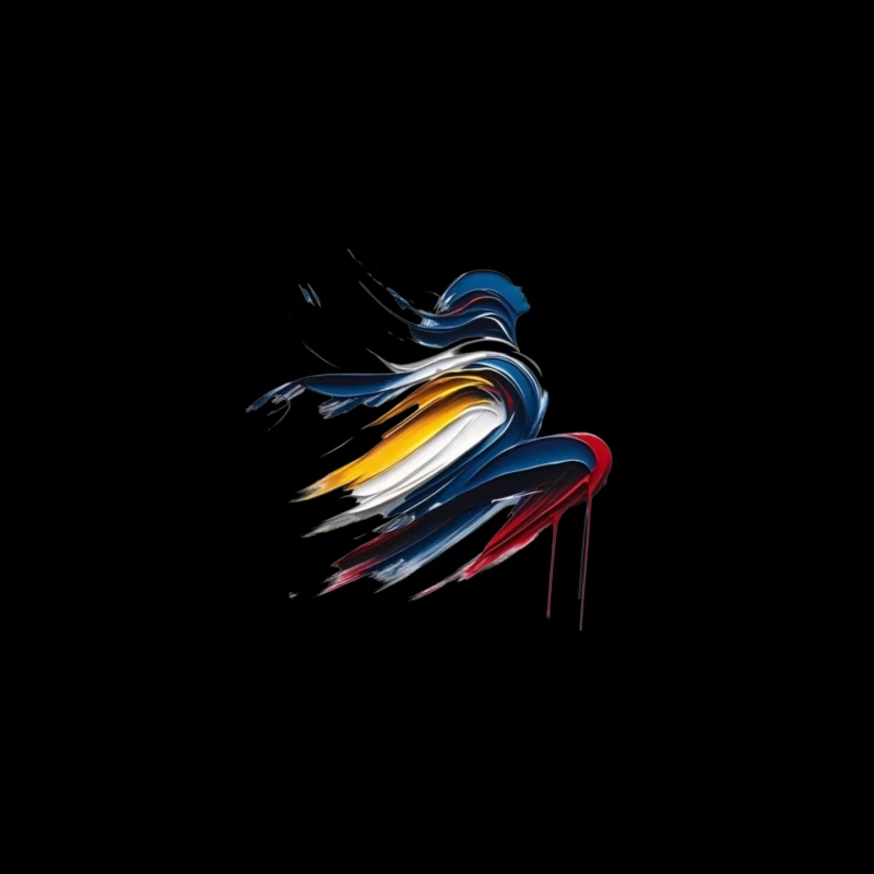 Abstract Colorful Silhouette in Motion Mouse Pad
