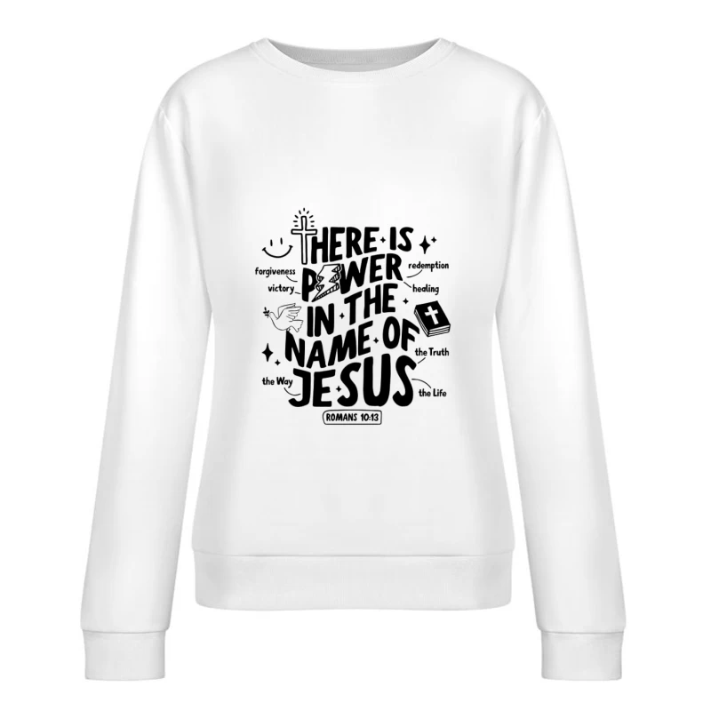 Puissance du nom de Jésus Femme Sweat-shirt à enfiler