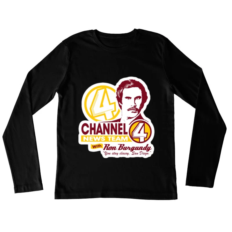 KVWN Channel 4 News Logo 3 Female Long Sleeve T-Shirt