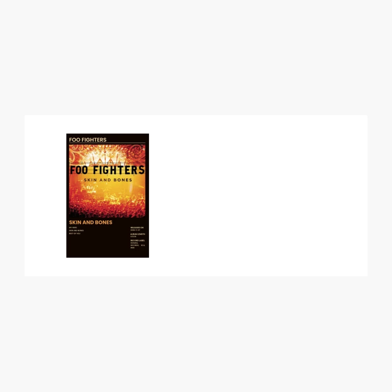 Foo Fighters Live Album: Skin and Bones Concert Cover Coffee Mug