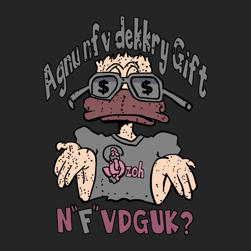 Surreale Karikatur mit Brille Damen Pullover Sweatshirt