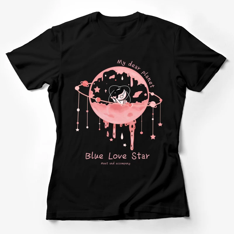 Mein Lieber Planet - Cartoon, Liebe, Mond Damen T-Shirt
