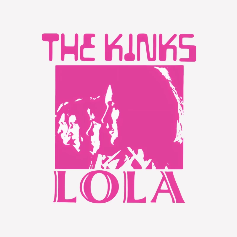 The Kinks 'Lola' Pink Album Cover Art Male T-Shirt