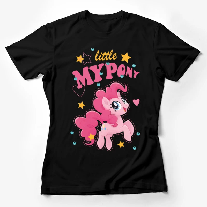Lustiges rosa Pony-Design Damen T-Shirt